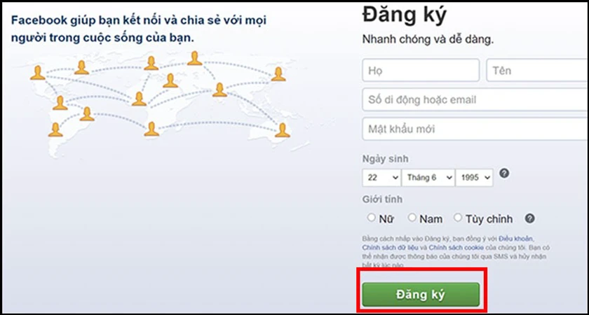 Tạo nick Facebook phụ