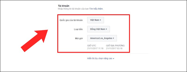 Thiết lập tài khoản quảng cáo facebook